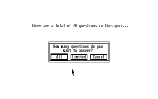 G.R.W. Multiple Choice Quiz atari screenshot